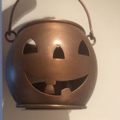 Metal Pumpkin Candle Holder