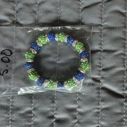 Green and blue bracelet