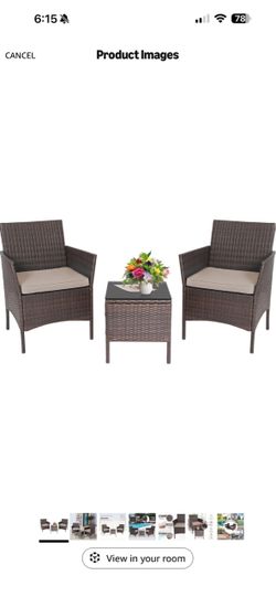 3-Piece Outdoor Wicker Patio Furniture Set