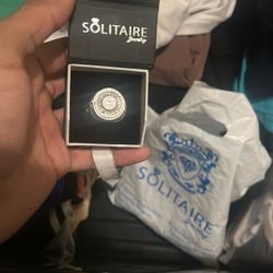 Solitaire Iced Ring