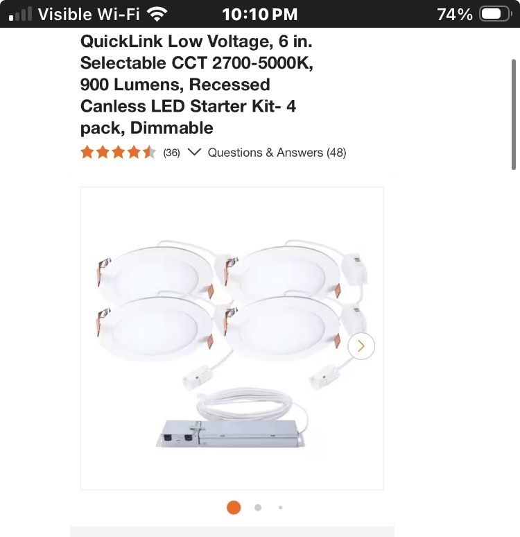 Halo Quick link 4 6” Recessed Lighting