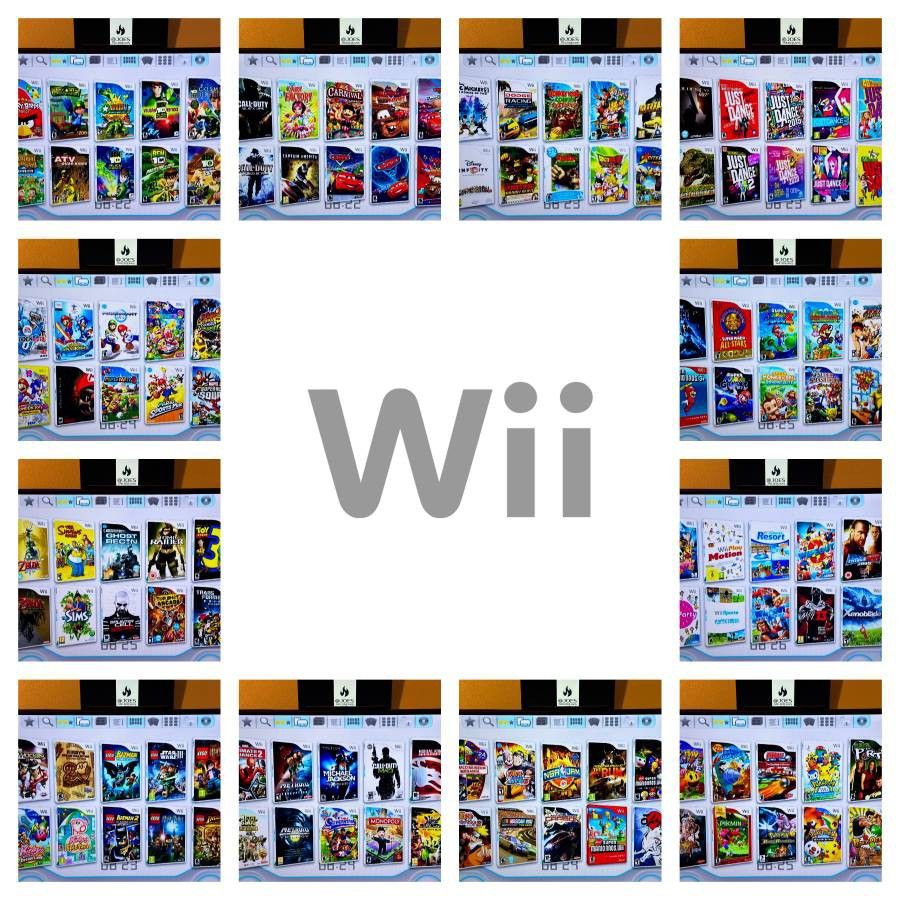 White Nintendo Wii With Many Games 
