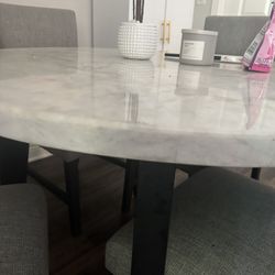 5 Piece REAL Stone Dining Set  / Coffee Table / End Table 