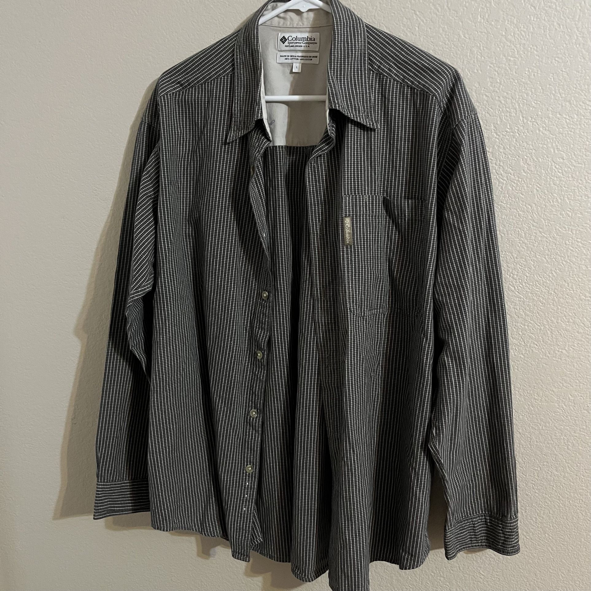 Columbia Long Sleeve Button Up Shirt - Sz L