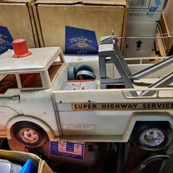 Marx Toys 1960's Big Bruiser Highway Service Tow Truck 