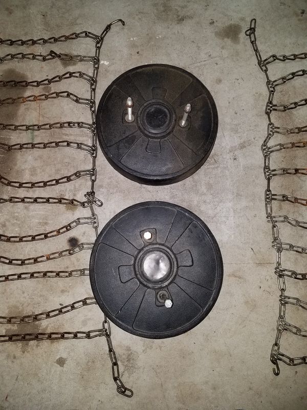 Riding Mower/Lawn Tractor Wheel Weights and Snow Chains for Sale in