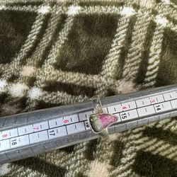 Sterling Silver Watermelon Tourmaline Ring