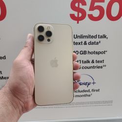 Apple iPhone 12 Pro Max 128GB in Gold (T-Mobile, Metro PCS, Simple Mobile, Sprint)