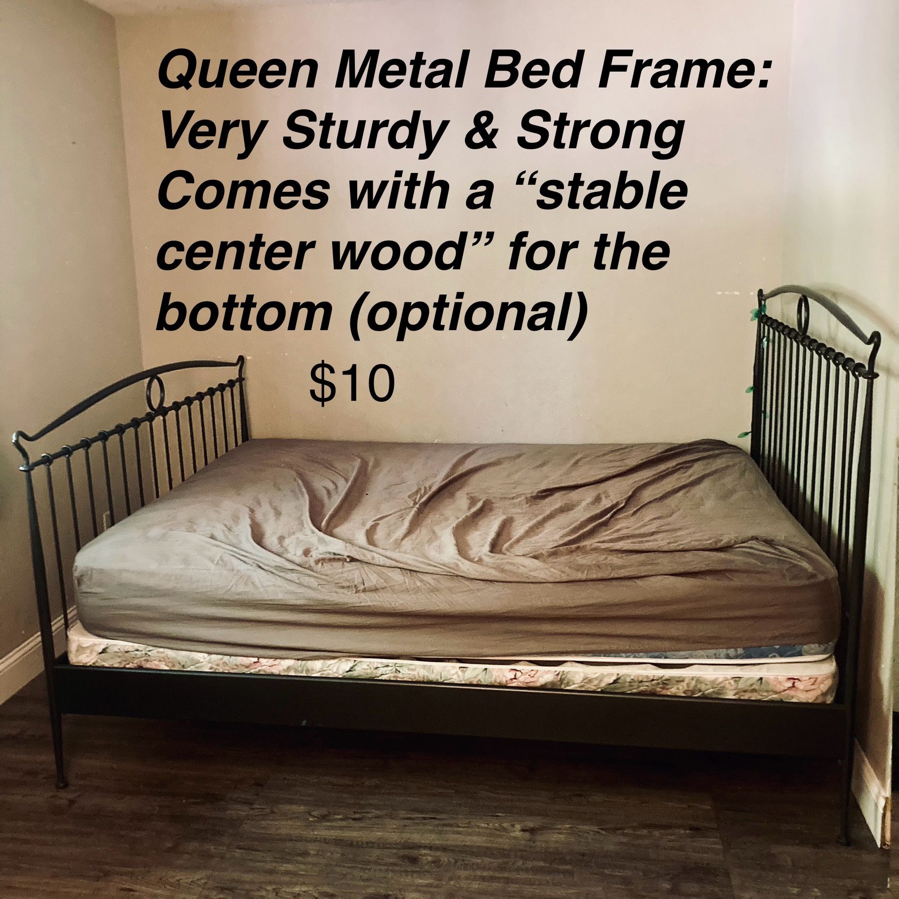 Queen Bed Frame Set:$10/obo