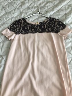 Blush and lace dress