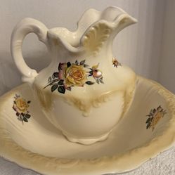 Antique Pitcher And Bowl