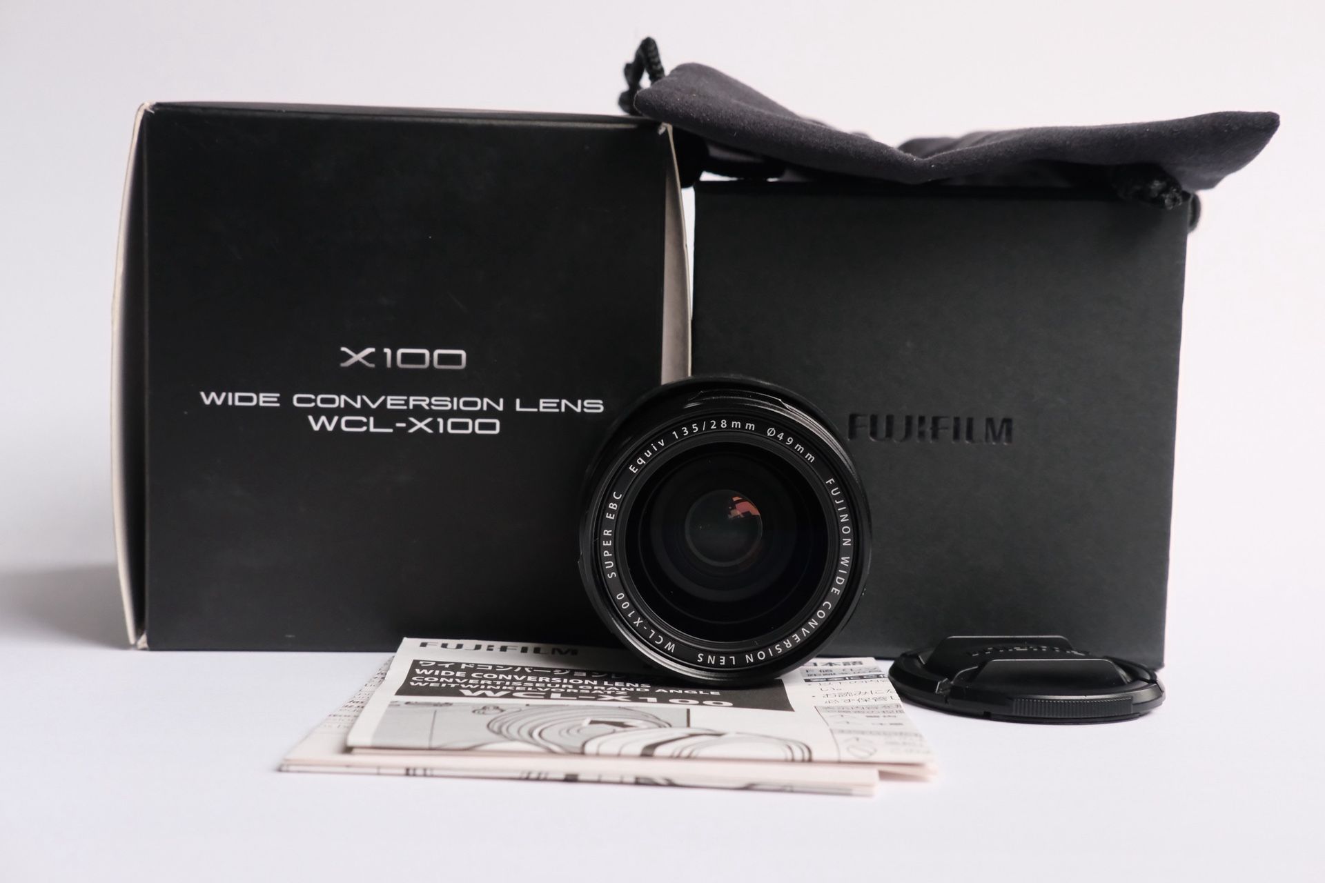 Fujifilm WCL-X100 Wide Conversion Lens (Mark I) Black — Like New, Boxed