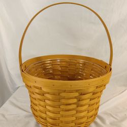Longaberger 13 " Large Fruit Basket combo set plastic protector 8.5" tall 2000