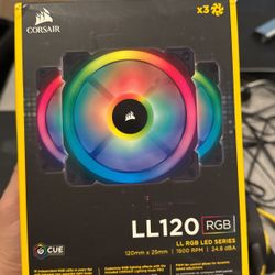 3 Corsair LL120 RGB Fans Open But Never Used $45