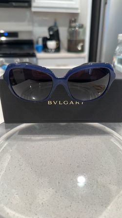 Bvlgari Oversized Sunglasses Blue Frame