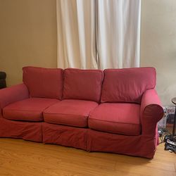 Red couch goose down sofa