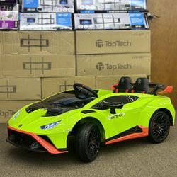 Licensed Lamborghini Huracan Ride-On Toy for Kids, Offering Dual Speeds