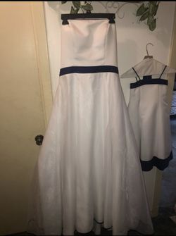 Wedding dress and 2 flower girl dresses