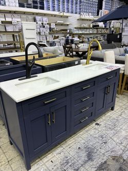 72" Double Bowl Sink Vanity
