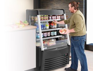 Avantco MAC-26HC 26" Black Vertical Air Curtain Merchandiser - 115V