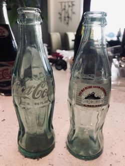 Vintage green Coke Coca Cola bottles