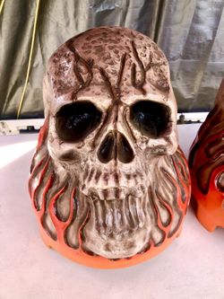 UNIVERSAL FIBER GLASS 10" Inch CAR SUB WOOFER DOWN FIRE ENCLOSURE BOX SKULL