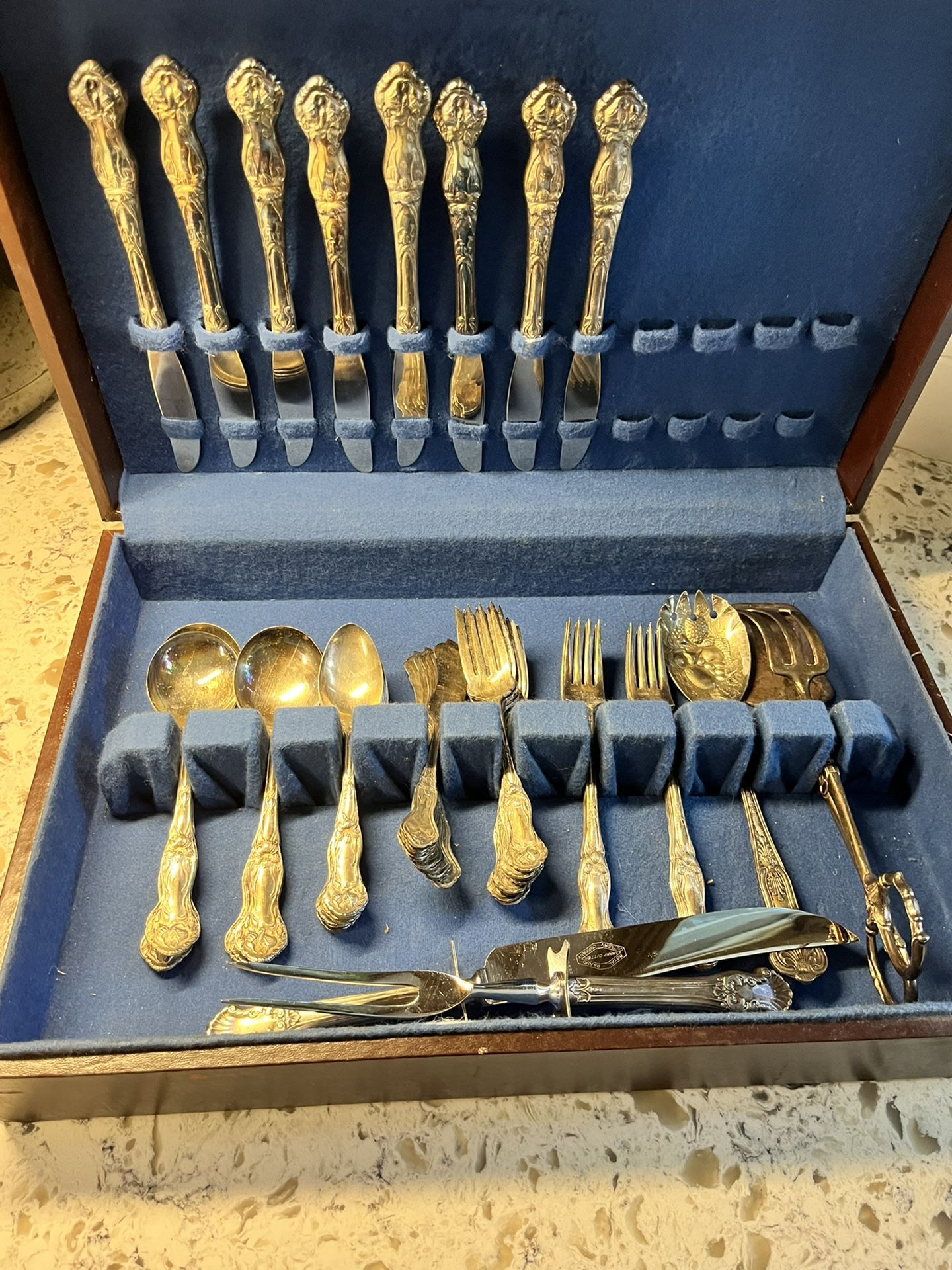 Antique Williams 1880 Silver plated Service For 8