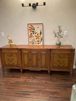 Vintage Nine Drawer Dresser/ Credenza