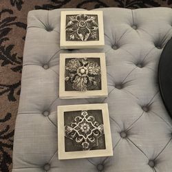 White Wall Flower Pendants 