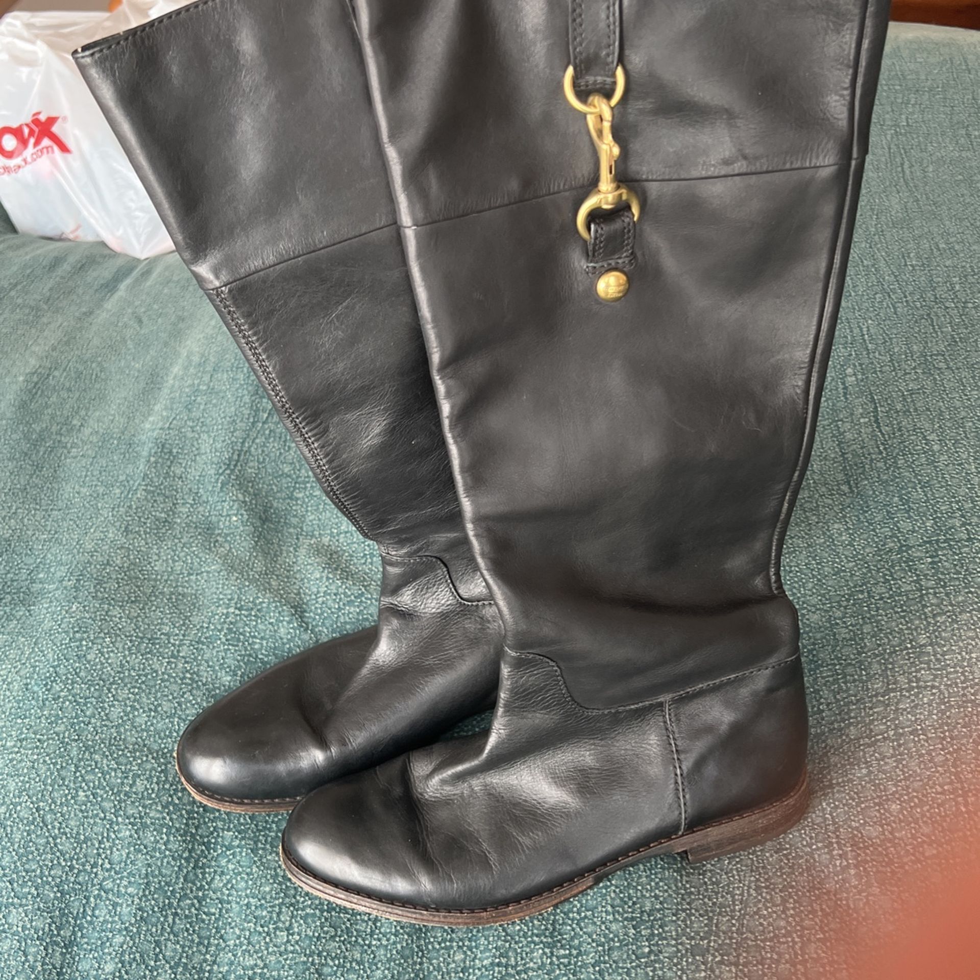 VGUC Coach Black Riding Boots Size 8B