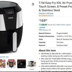 T-fal 6 Qt Air Fryer New In Box 