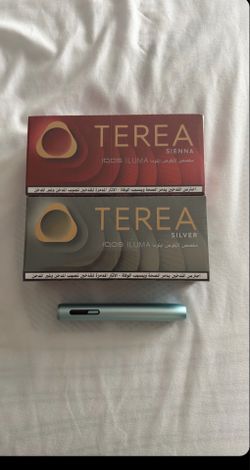 Iqos terea device and silver sienna packs