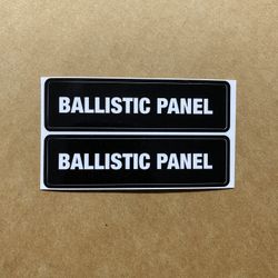 (2) Replica Police Issued “Ballistic Panel” Stickers | High Quality | Ford CVPI P71 FPIU Chevy OEM