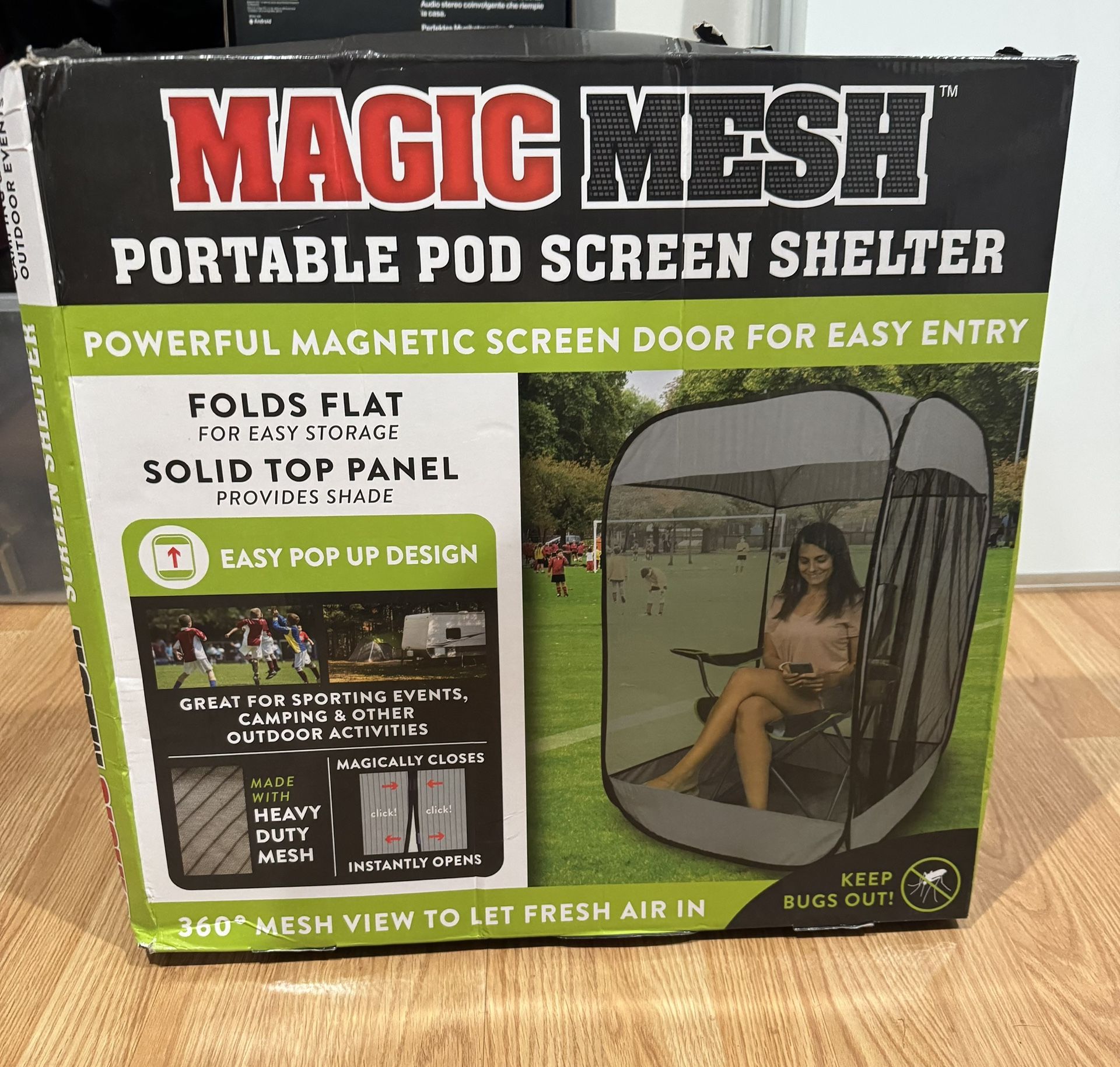 NEW - Magic Mesh Personal Portable Pod Polyester Screened Shelter