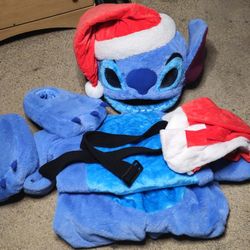 Stitch Mascot Costume, Custom & handmade (w santa clothes)