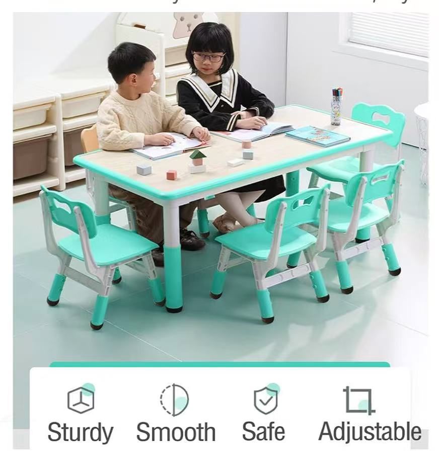Kids Table And Chair Set-6 Seats