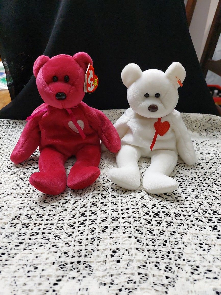 Valentino And Valentina Beanie Baby Original 1993 And 1999