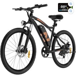 ZDZA Electric Bike 26”, 1000W Peak Motor E-Mountain Bike, 22MPH 36V 10.4AH Removable Ebike for Adults, 7 Speed Electric Bicycle