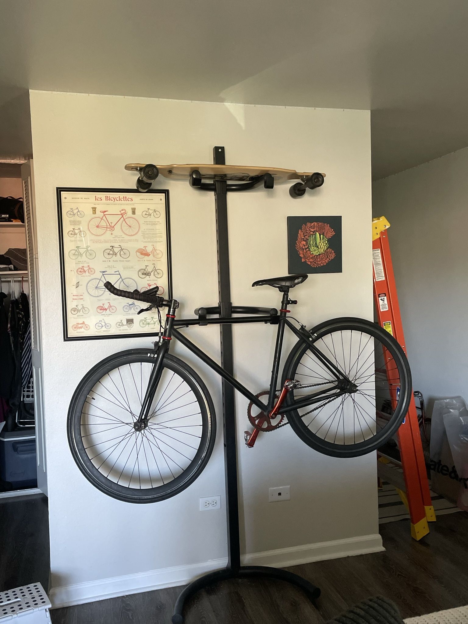 Wall/floor Mounted Double Bike Rack