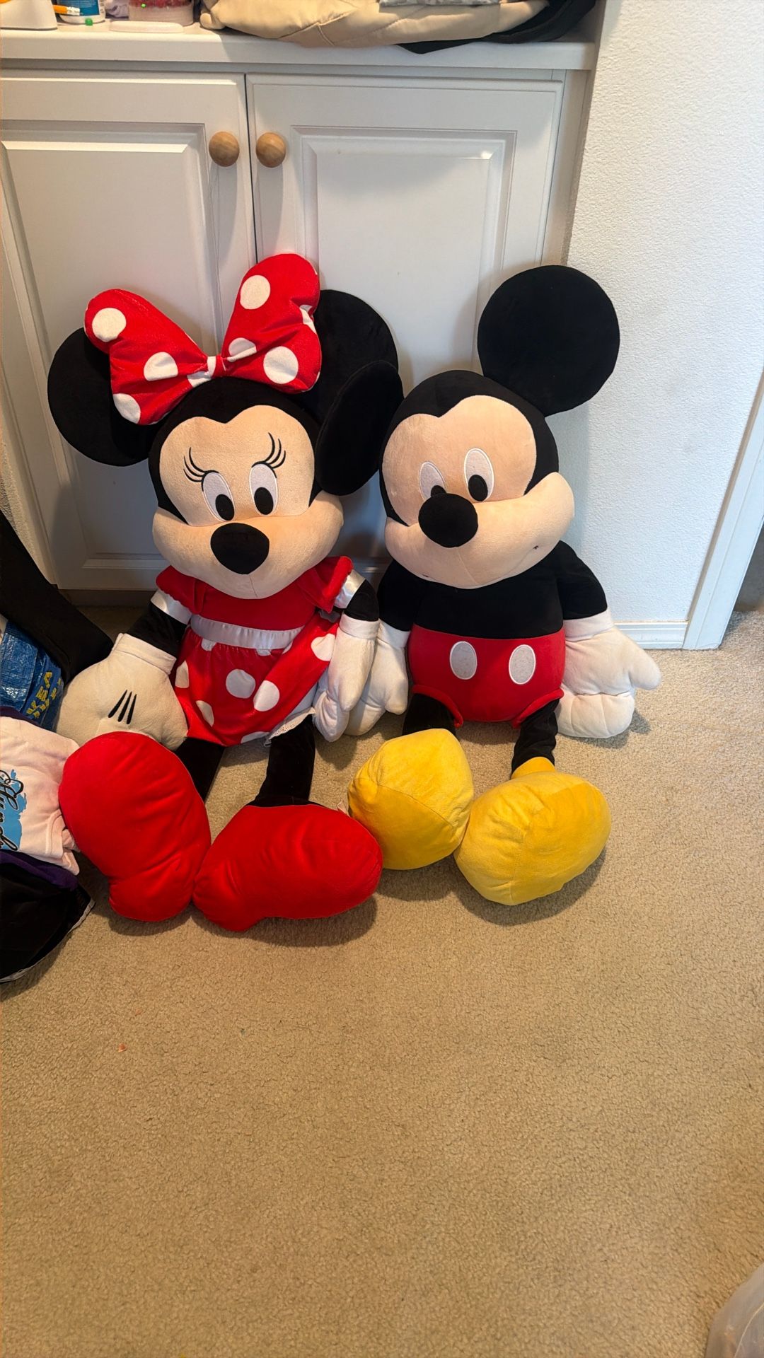 Giant Mickey And Minnie Mouse Stuffed Animal