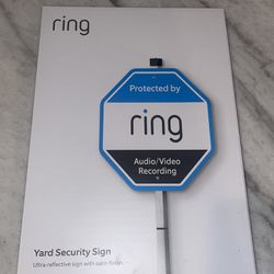 New Ring Security Outdoor Yard Sign
