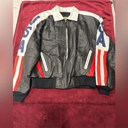 Vintage 1990S Phase 2 Usa Ginuwine, Leather Jacket