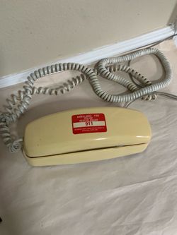AT&T TRIMLINE 210 Corded LANDLINE TABLE OR WALL TELEPHONE TAN BEIGE CREAM