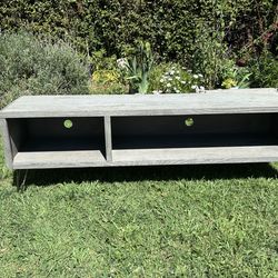 MCM Sleek Gray Wooden Console Table or TV Stand