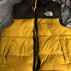  Northface Vest Yellow Size large