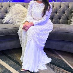 All White Sari