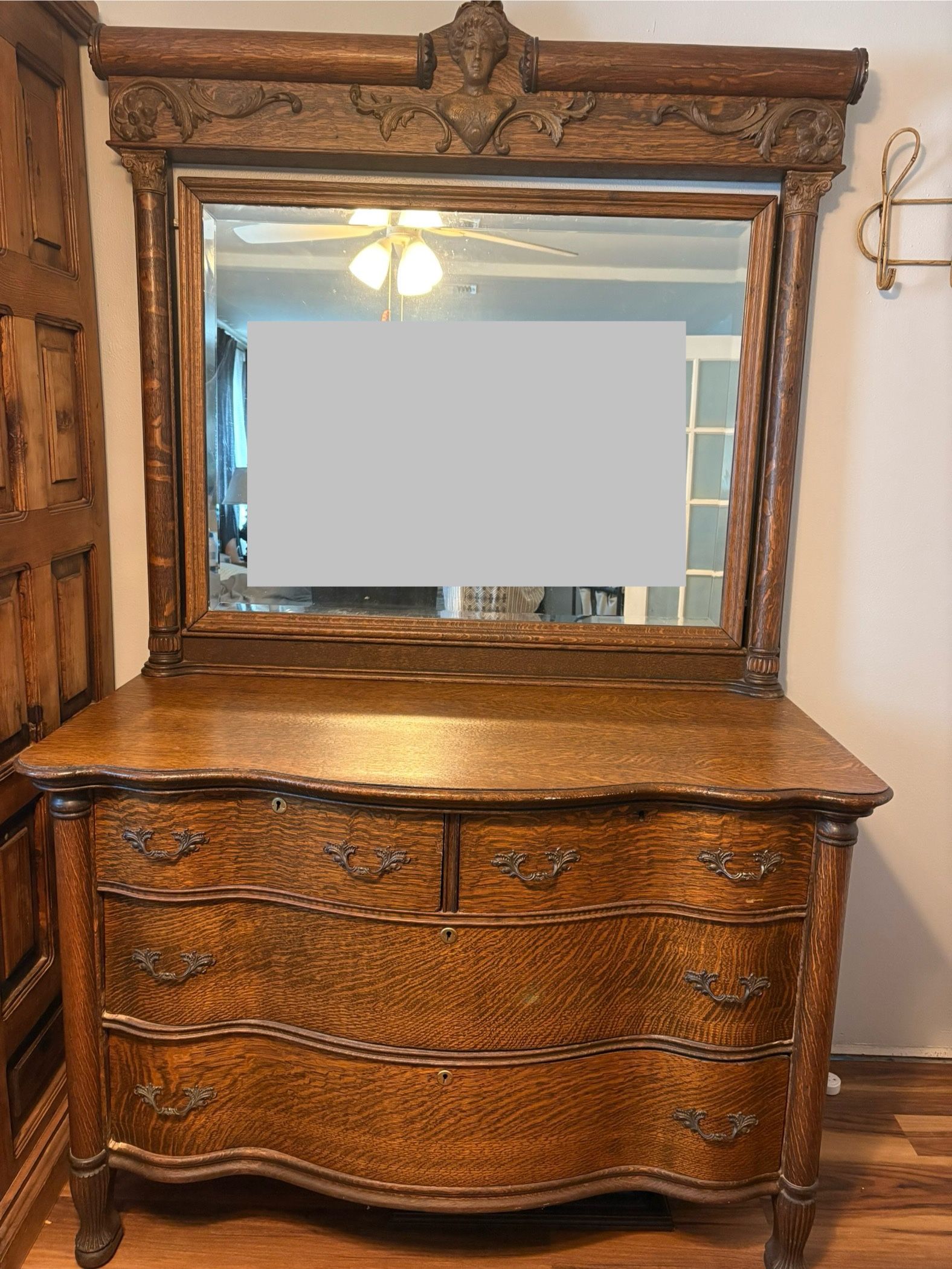 Antique Dresser With Mirror