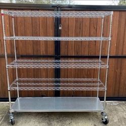 5 TIER WIRE SHELVING UNIT - 60”wide x 18” in- depth x 72" tall