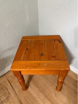Wood side table