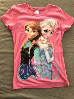 Disney Frozen Elsa and Anna Shirt, Size L, Brand New